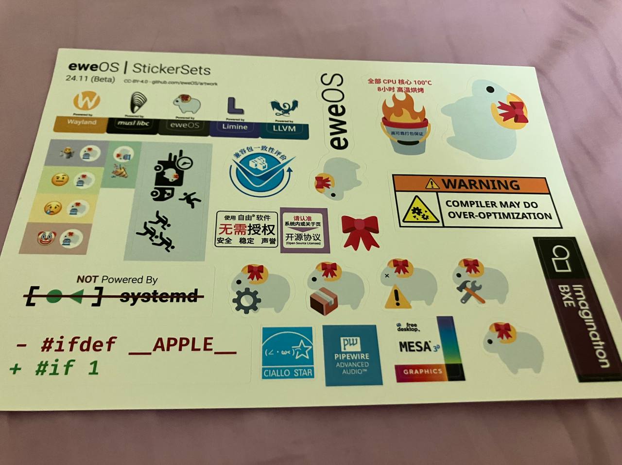 new stickers delivered at meetup